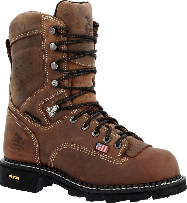 ジョージアブーツ メンズ シューズ ブーツ・レインブーツ Georgia Boots Men\u0027s USA Logger Waterproof Work Boots Brown 赤銅色