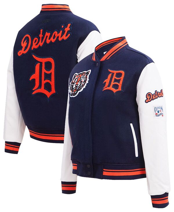 プロスタンダード レディース アウター ジャケット・ブルゾン Pro Standard Women's Detroitigers Retro Varsity Jacket Navy ネイビー|ReVida 店