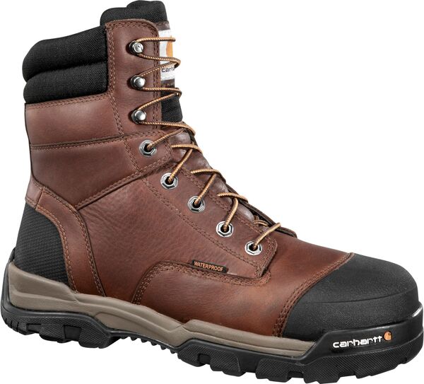 鉄道車両ハート形 メンズ シューズ ブーツ・レインブーツ Carhartt Men\u0027s Ground Force 8\u0027\u0027 Waterproof Composite Toe Work Boots Peanut