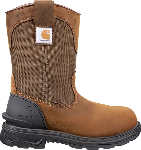 鉄道車両ハート形 メンズ シューズ ブーツ・レインブーツ Carhartt Men\u0027s Ironwood 11 ” Waterproof Softoe Wellington Work Boots Brown Oil Tanned 赤銅色