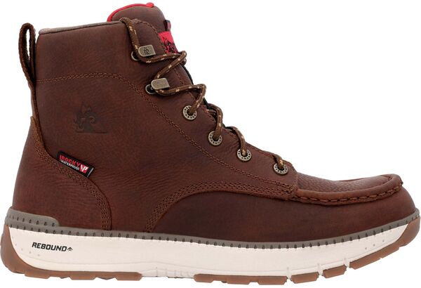 ロッキー メンズ シューズ ブーツ・レインブーツ Rocky Men's Waterproof Rebound Wedge Composite Toe Work Boots Tobacco