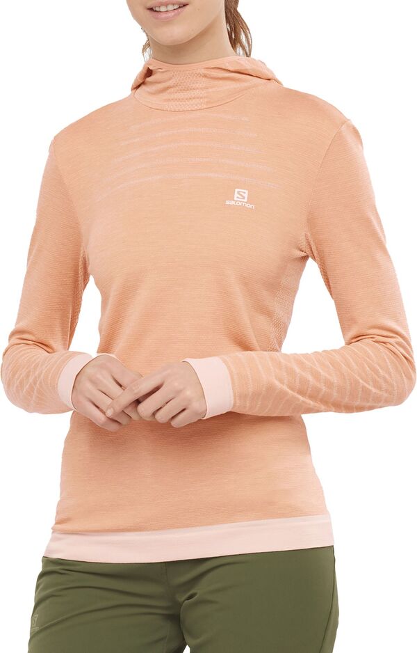 サロモン レディース アウター パーカー・スウェット ウール Salomon Women's Outpeak Wool Hoodie Sirocco Heather ヘザー