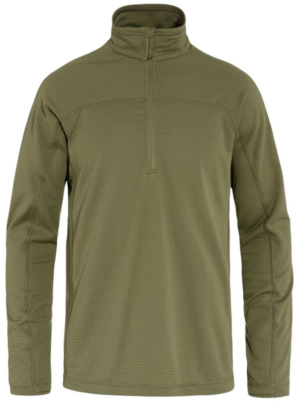 フェールラーベン メンズ アウター パーカー・スウェット ハーフジップ フリース Fjallraven Men's Abisko Lite Fleece Half Zip Green グリーン｜ReVida 店