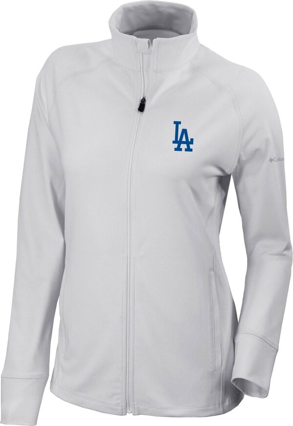 コロンビア レディース アウター 上衣・上衣 Columbia Women\u0027s Los Angeles Dodgers Omni-Wick Greenkeeper Full-Zip Jacket White 白いこと