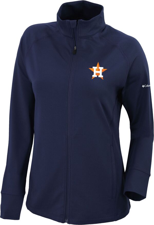コロンビア レディース アウター 上衣・上衣 Columbia Women\u0027s Houston Astros Omni-Wick Greenkeeper Full-Zip Jacket Navy 米国海軍