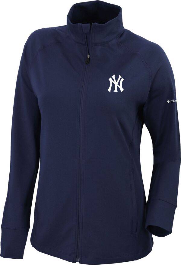 コロンビア レディース アウター 上衣・上衣 Columbia Women\u0027s New York Yankees Omni-Wick Greenkeeper Full-Zip Jacket Navy 米国海軍