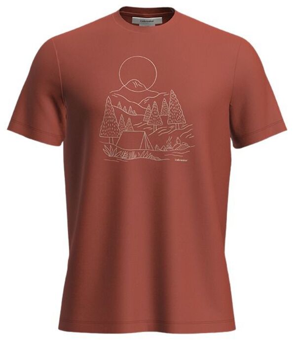 アイスブレーカー メンズ トップス Tシャツ Icebreaker Men's Merino 150 Tech Lite III Short Sleeve T-Shirt Molten｜ReVida 店