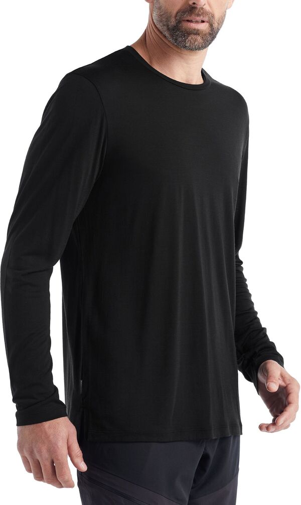 アイスブレーカー メンズ トップス Tシャツ Icebreaker Men'sphere II Long Sleeve T-Shirt Black ブラック｜ReVida 店