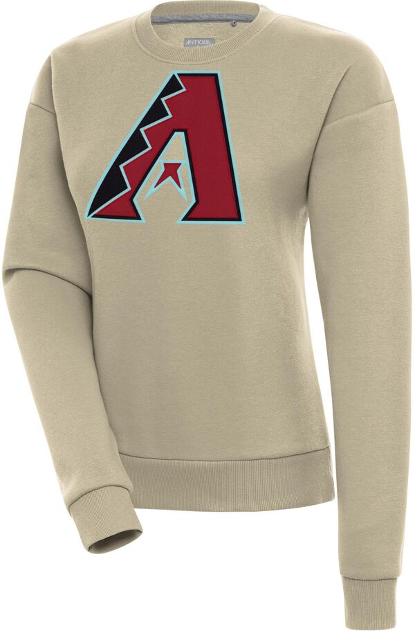 アンティグア レディース アウター パーカー・スウェット クルーネック シャツ Antigua Women's Arizona Diamondbacks Victory Crew Neck Sweatshirt Khaki カーキ｜ReVida 店