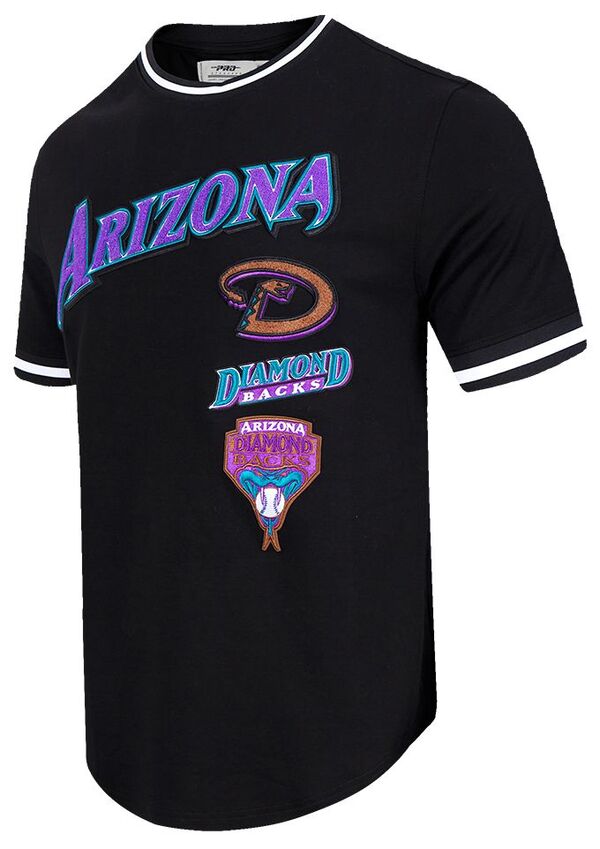 プロスタンダード メンズ トップス Tシャツ ニット Pro Standard Men's Arizona Diamondbacks Retro Double Knit-Shirt Black ブラック｜ReVida 店