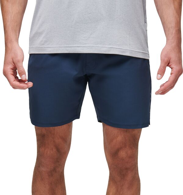 トラビスマヒュー メンズ ボトムス ハーフパンツ・ショーツ ショートパンツ TravisMathew Men's Wanderlust Elastic-Waist Golf Shorts Mood Indigo インディゴ