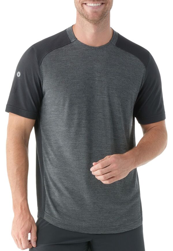 スマートウール メンズ トップス Tシャツ グラフィック SmartWool Men's Active Ultralite Graphic Short Sleeve T-Shirt Charcoal Heather チャコール|ReVida 店
