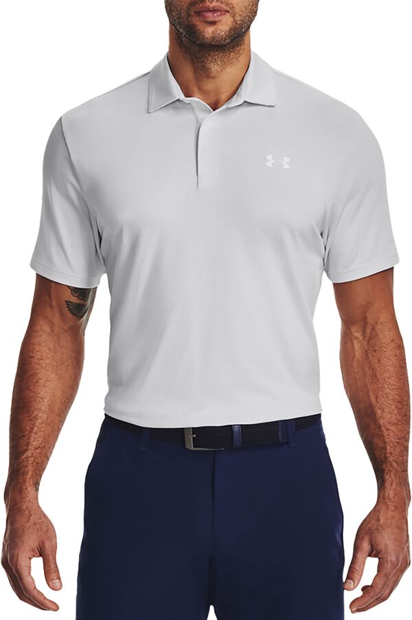 アンダーアーマー メンズ トップス ポロシャツ Under Armour Men's Playoff 3.0 Golf Polo White/Gray ホワイト｜ReVida 店