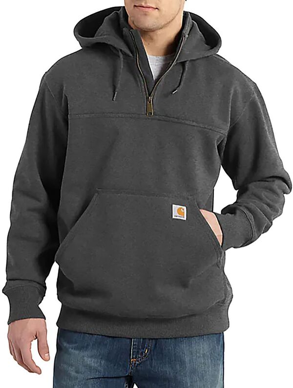 カーハート メンズ アウター パーカー・スウェット Carhartt Men's Paxton Heavyweight Mock Zip Hoodie Carbon Heather ヘザー