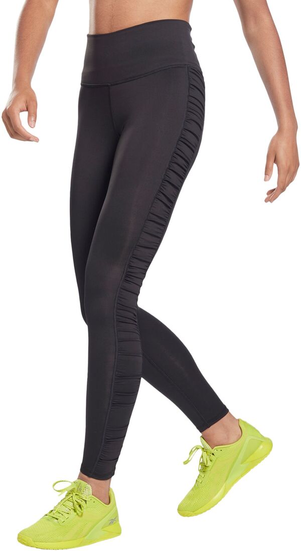 リーボック レディース ボトムス カジュアルパンツ ギャザー Reebok Women's Ruched High Rise Tights Boulder Grey グレー｜ReVida 店