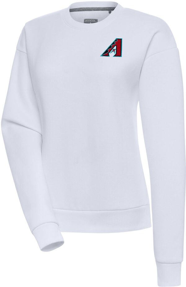 アンティグア レディース アウター パーカー・スウェット クルーネック シャツ Antigua Women's Arizona Diamondbacks White Victory Crew Neck Sweatshirt White ホワイト|ReVida 店