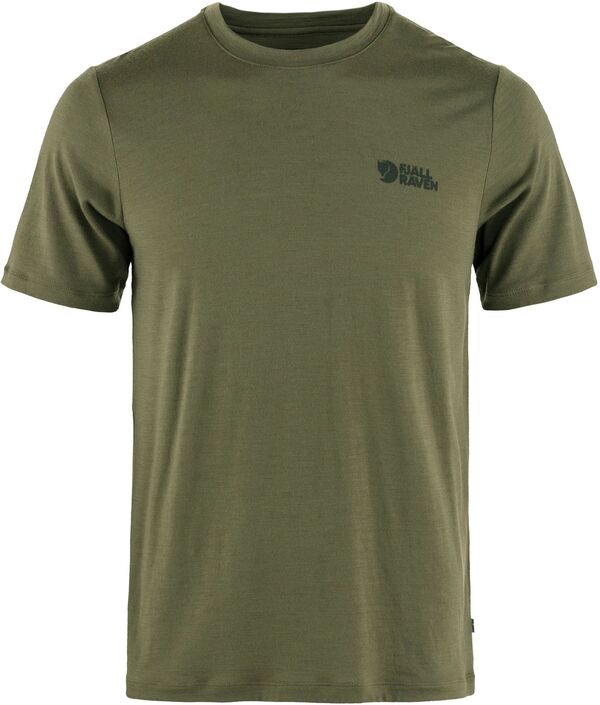 フェールラーベン メンズ トップス Tシャツ ウール ロゴ Fjallraven Men's Abisko Woologo SS T-Shirt Laurel Green グリーン