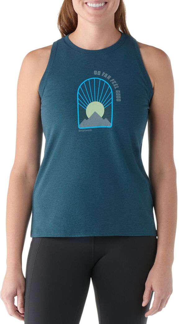 スマートウール レディース トップス Tシャツ ロゴ グラフィック SmartWool Women'smartwoologo Graphic Short Sleeve T-Shirtwilight Blue ブルー|ReVida 店