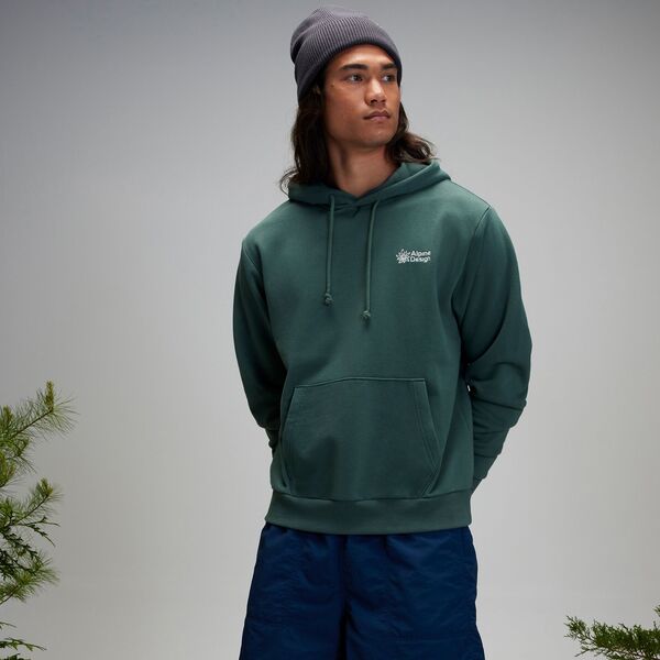 アルパインデザイン メンズ アウター パーカー・スウェット ロゴ フリース Alpine Design Men's Logo Fleece Hoodie Faded Evergreen|ReVida 店