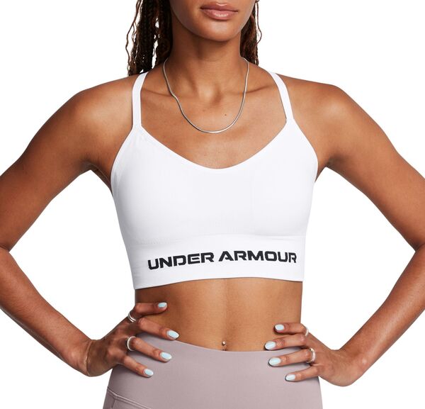 アンダーアーマー レディース アンダーウェア ブラジャー Under Armour Women's Vanish Seamlessports Bra White/Black ホワイト
