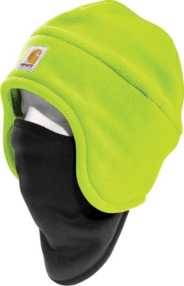 カーハート メンズ アクセサリー 帽子 フリース Carhartt Fleece 2-In-1 Headwear Brite Lime Brite Lime ライム｜ReVida 店