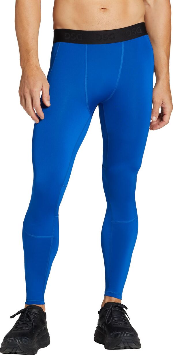 DSG メンズ ボトムス 心地好いズボン下 DSG Men\u0027s Compression Tights with Pocketeam Royal Blue 青色 メンズファッション-ズボン・パンツ