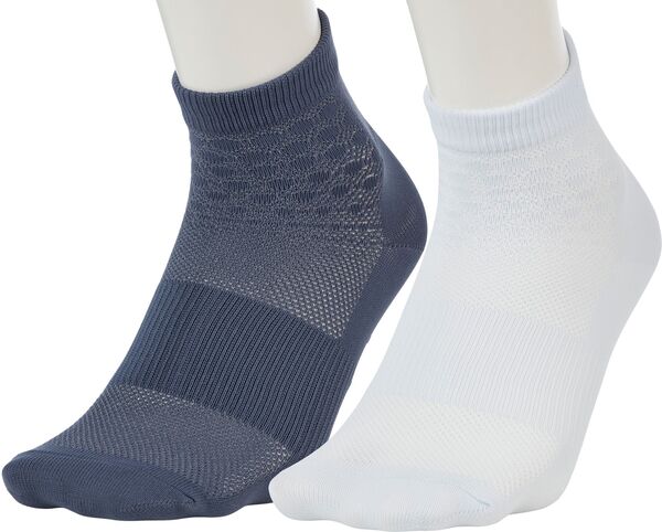 持ちはこび レディース アンダーお召しもの ソックス CALIA Women\u0027s Gripper Crew Socks - 2 Pack Ardosia Slate/Light Blue スレート