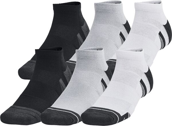 アンダーアーマー レディース アンダーお召しもの ソックス Under Armour Unisex UA Performance Tech Low Cut Socks 6-Pack Mod Gray/Mod Gray/Jet Gr 薄墨色