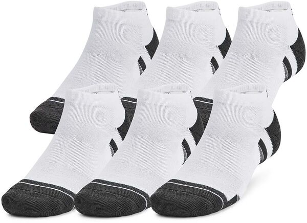 アンダーアーマー レディース アンダーお召しもの ソックス Under Armour Unisex UA Performance Tech Low Cut Socks 6-Pack White/Jet Gray 白いこと