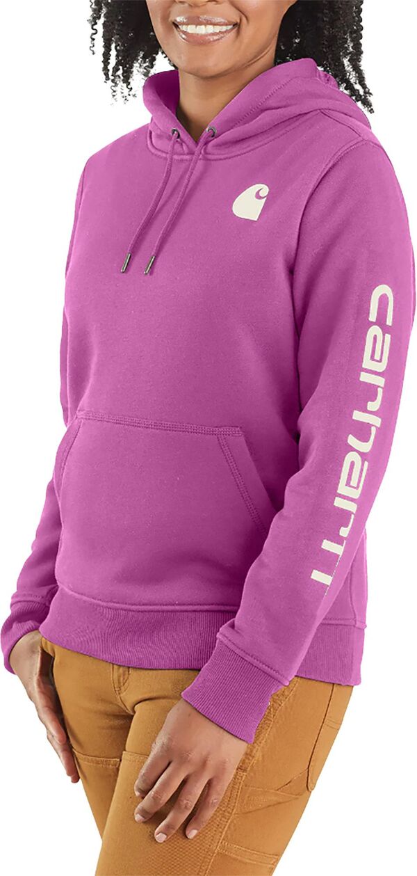 カーハート レディース アウター パーカー・スウェット グラフィック Carhartt Women's Clarksburgraphic Sleeve Hoodie Cherry Bloom