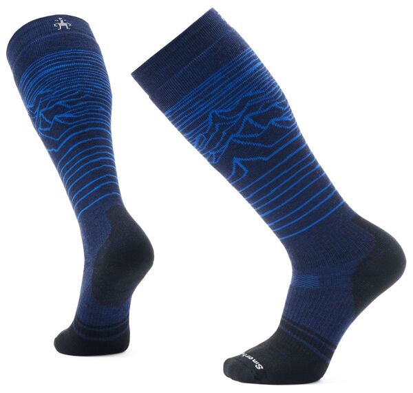 スマートウール レディース アンダーウェア 靴下 Smartwool Snowboard Full Cushion Iguchi Pattern Over The Calf Socks Deep Navy ネイビー