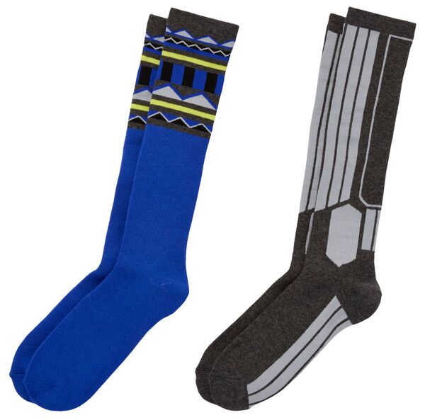 ノースイースト メンズ アンダーウェア 靴下 ウール Northeast Outfitters Men's Wool Ski Socks 2-Pack Blue Aztec ブルー
