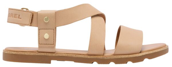 ソレル レディース シューズ サンダル SOREL Women's Ella III Flat Sandals Honest Beige/Gum ベージュ｜ReVida 店