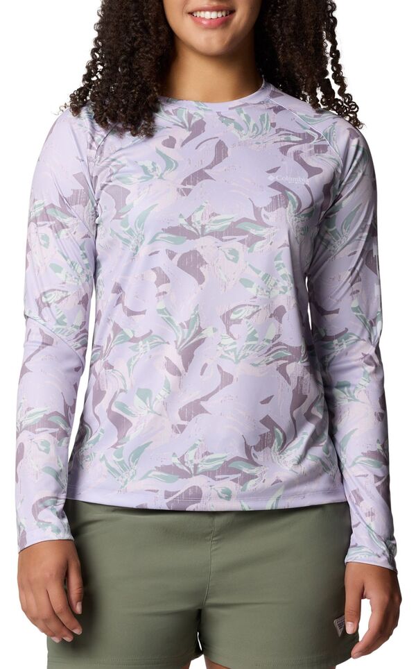 コロンビア レディース トップス Tシャツ Columbia Women PFG Super Tidalong Sleeve T-Shirt Lavender Pearl パール