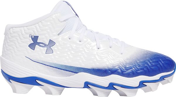アンダーアーマー レディース シューズ スニーカー Under Armour Men\u0027spotlight Hammer MC Football Cleats White/Royal 白いこと
