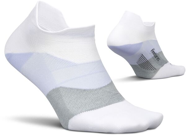 フューチュアズ メンズ アンダーウェア 靴下 Feetures! Feetures Elite Ultra Light No Show Tab Socks White Lilatech ホワイト