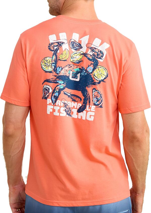 フック メンズ トップス Tシャツ HUK Men's Lowcountry T-Shirt Fresh Salmon サーモン|ReVida 店
