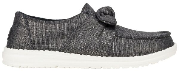 ヘイデュード レディース シューズ スニーカー Hey Dude Women Wendy Bow Shimmer Shoes Black ブラック