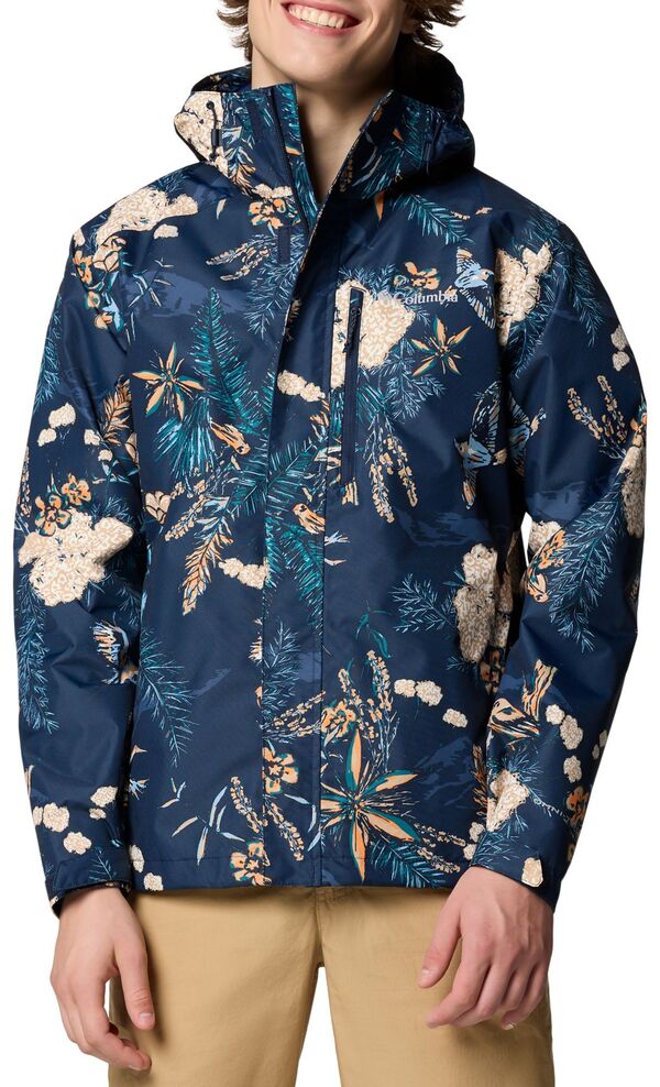 コロンビア メンズ アウター ジャケット・ブルゾン プリント Columbia Men's Hikebound II Printed Jacket Collegiate Nvy Outbkd Prt｜ReVida 店
