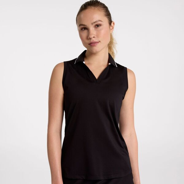 ウォルターヘーゲン レディース トップス ポロシャツ ノースリーブ Walter Hagen Women's Performance 11 Sleeveless Johnny Polo Pure Black ブラック｜ReVida 店 15,000円