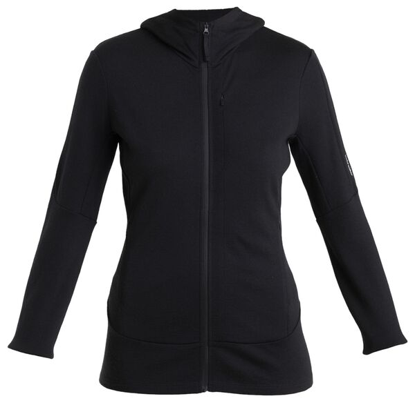 アイスブレーカー レディース アウター パーカー・スウェット icebreaker Women's Merino 260 Quantum IV Long Sleeve Zip Hoodie Black ブラック｜ReVida 店