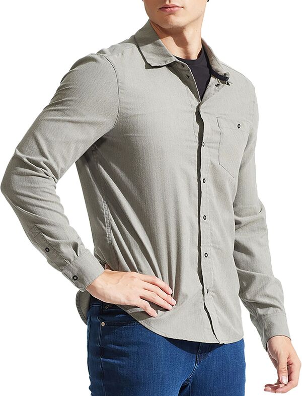 パールイズミ メンズ トップス シャツ PEARL iZUMi Men's Rove Flannel Shirt Smoke Grey グレー|ReVida 店