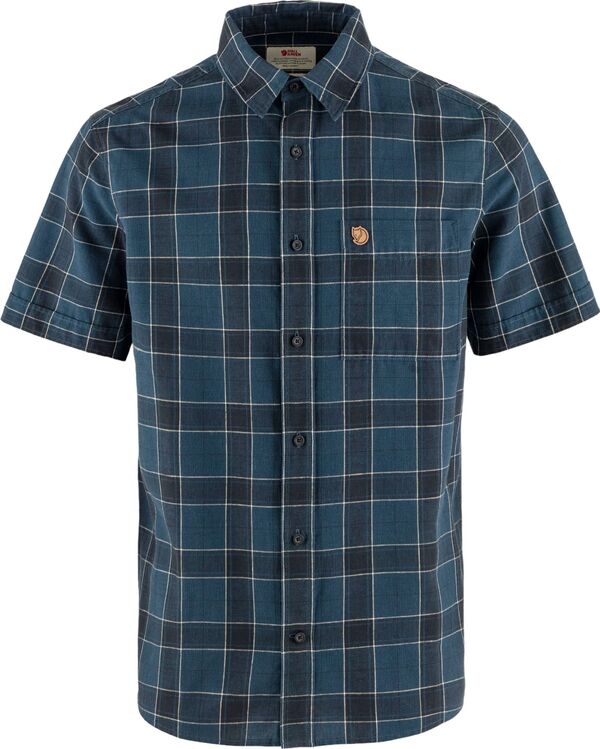フェールラーベン メンズ トップス プルオーバー Fjallraven Men\u0027s Ovik Travel SShirt Indigo Blue/Dark Navy 米国海軍 カジュアルシャツ-メンズファッション-トップス