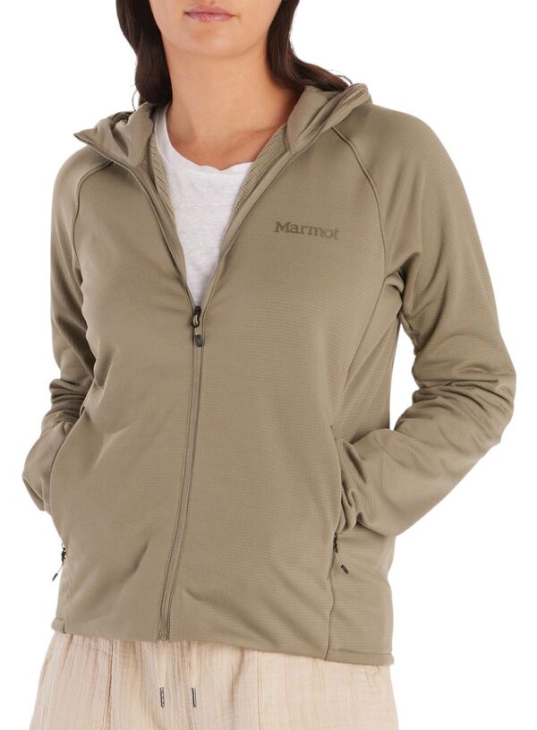 マーモット レディース アウター パーカー・スウェット フリース Marmot Women's Leconte Full-Zip Fleece Hoodie Vetiver