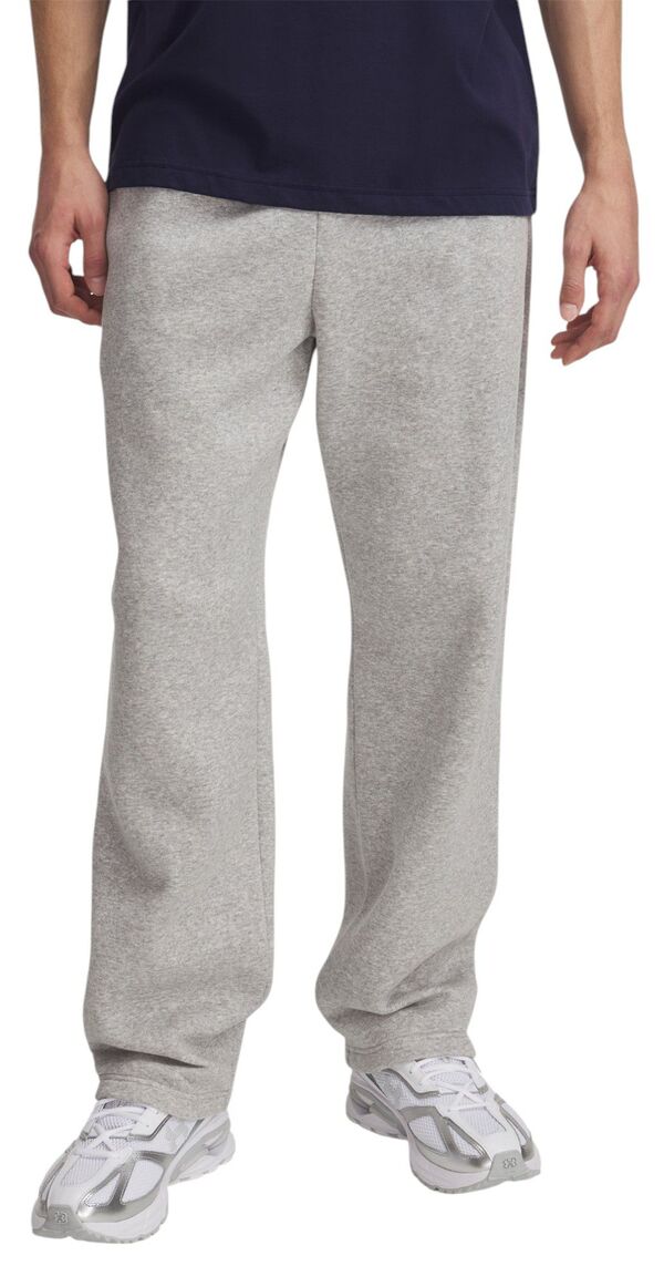 アンダーアーマー メンズ ボトムス カジュアルパンツ フリース Under Armour Men's Icon Fleece Pants Mod Gray L Heather/White ホワイト｜ReVida 店