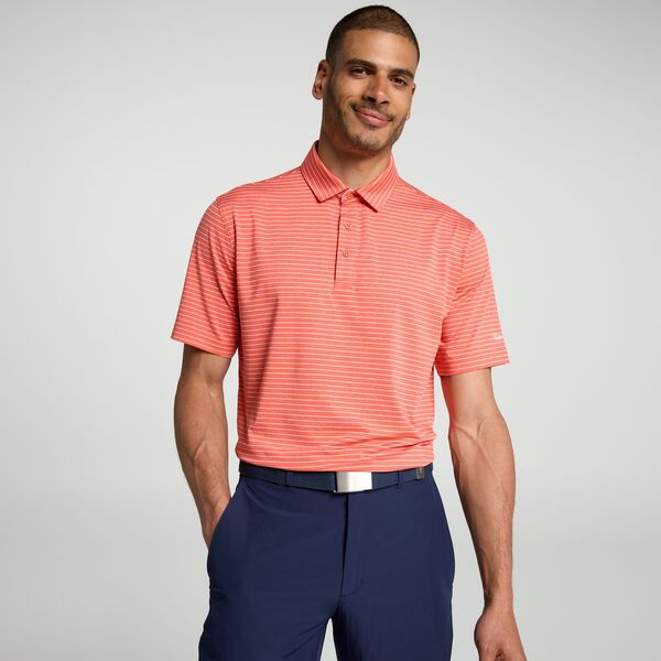 ウォルターヘーゲン メンズ トップス ポロシャツ Walter Hagen Men's Performance 11 Classic Stripe Polo Red Glow/White Stripe ホワイト|ReVida 店