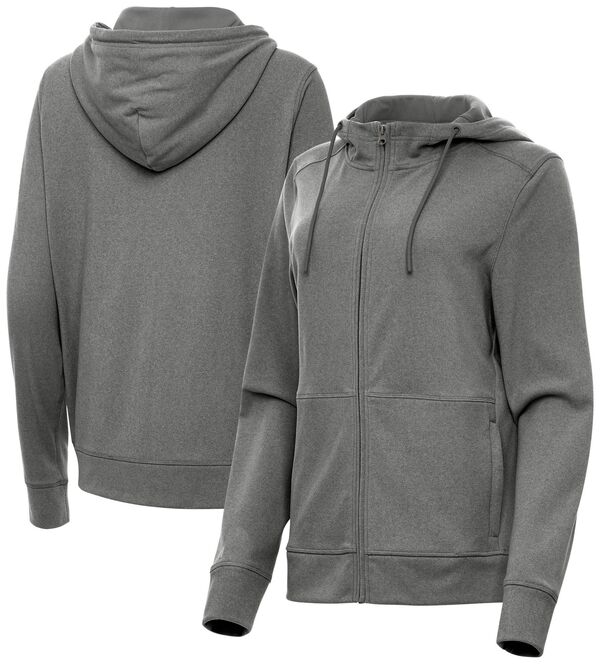 アンティグア レディース アウター パーカー・スウェット Antigua Women'seeker Full-Zip Golf Hoodie Black Heather ブラック｜ReVida 店 15,735円