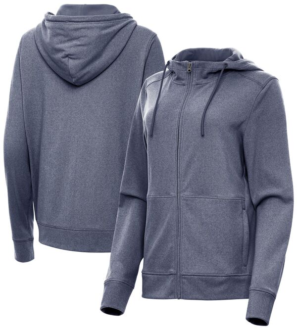 アンティグア レディース アウター パーカー・スウェット Antigua Women'seeker Full-Zip Golf Hoodie Navy Heather ヘザー｜ReVida 店