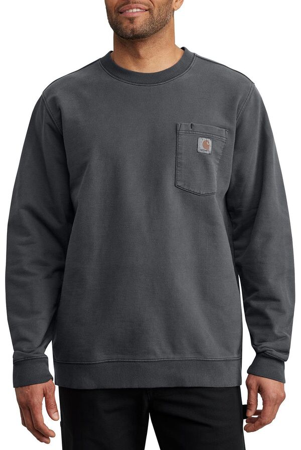 カーハート メンズ アウター パーカー・スウェット シャツ Carhartt Men's Garment Dye Crew Sweatshirt Shadow
