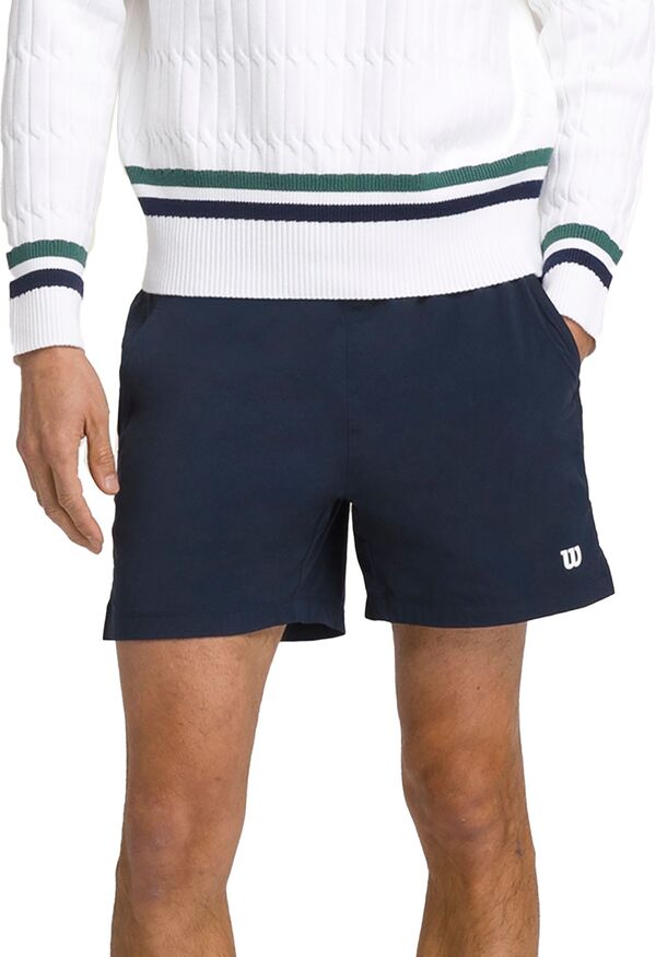 ウィルソン メンズ ボトムス 二分の一ズボン下・さる股引き Wilson Men\u0027s 6\" Volley Tennishort Classic Navy 米国海軍"